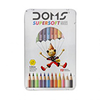 doms colour pencil flat tin pack 12 shades