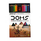 doms triangle colour pencil 12 shades